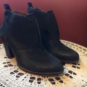 Black Leather Lucky Brand Booties